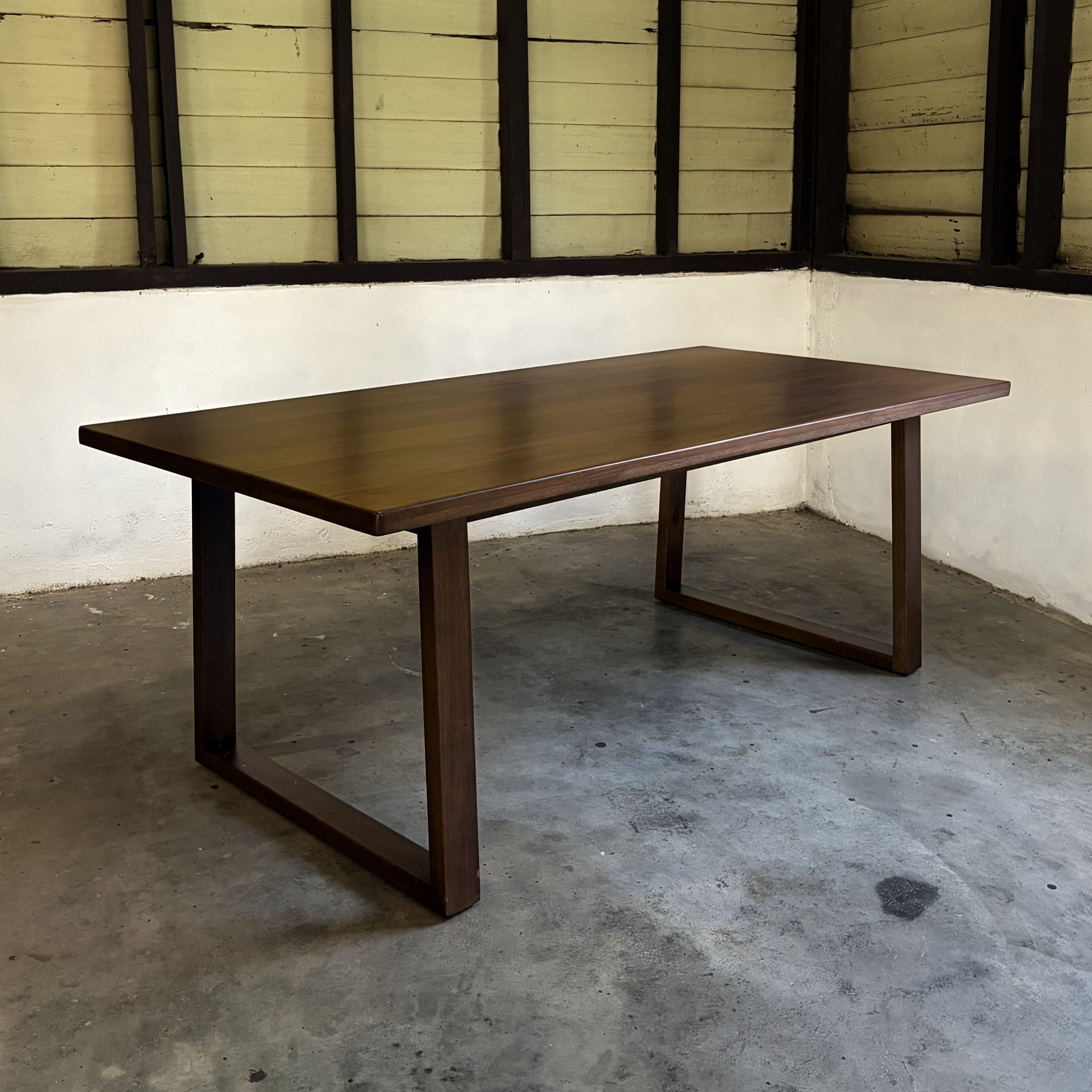 dining table made of solid wood