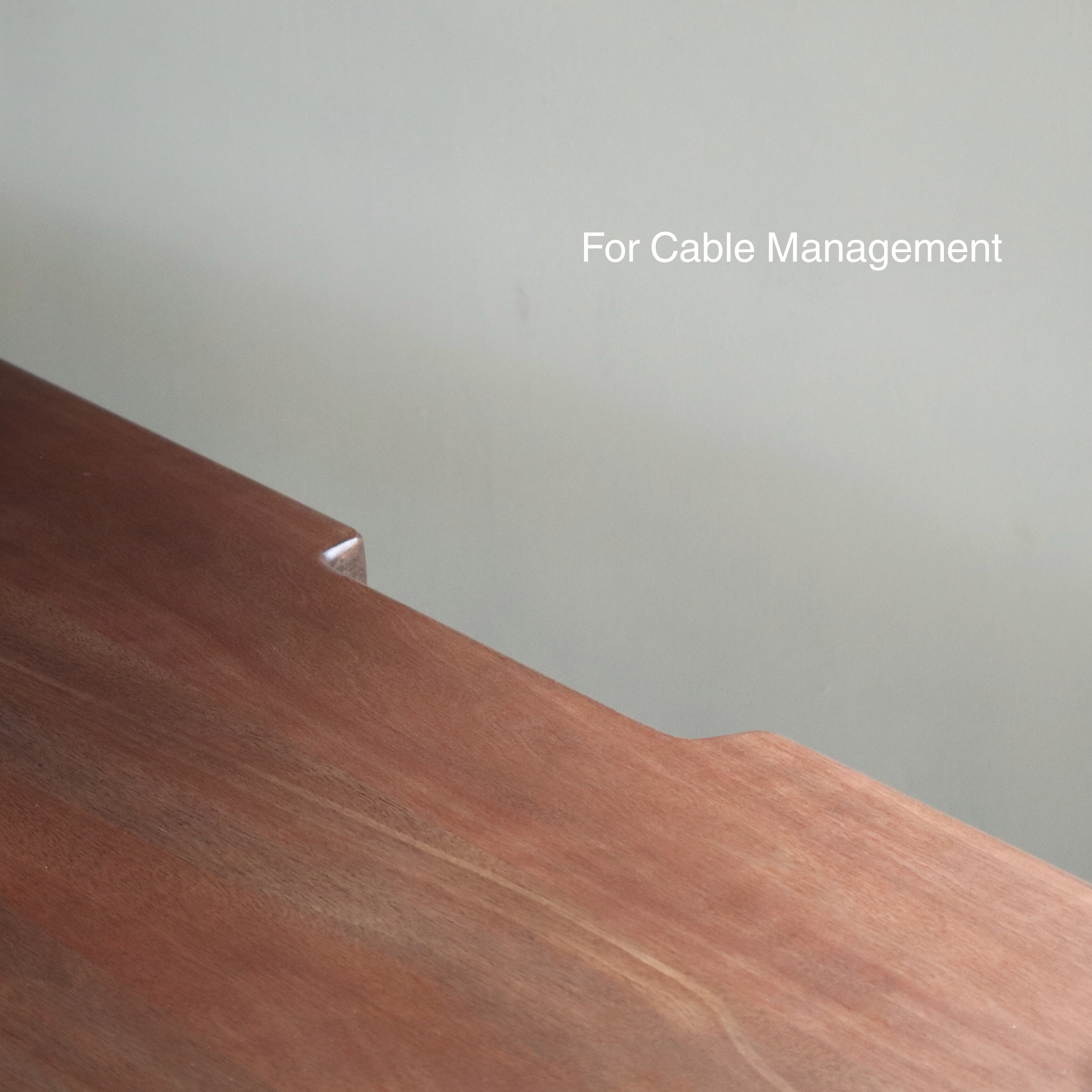 Solid Wood standing desk with cable hole