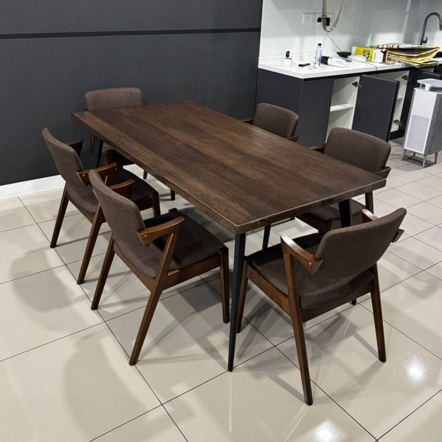 Solid wood dining table